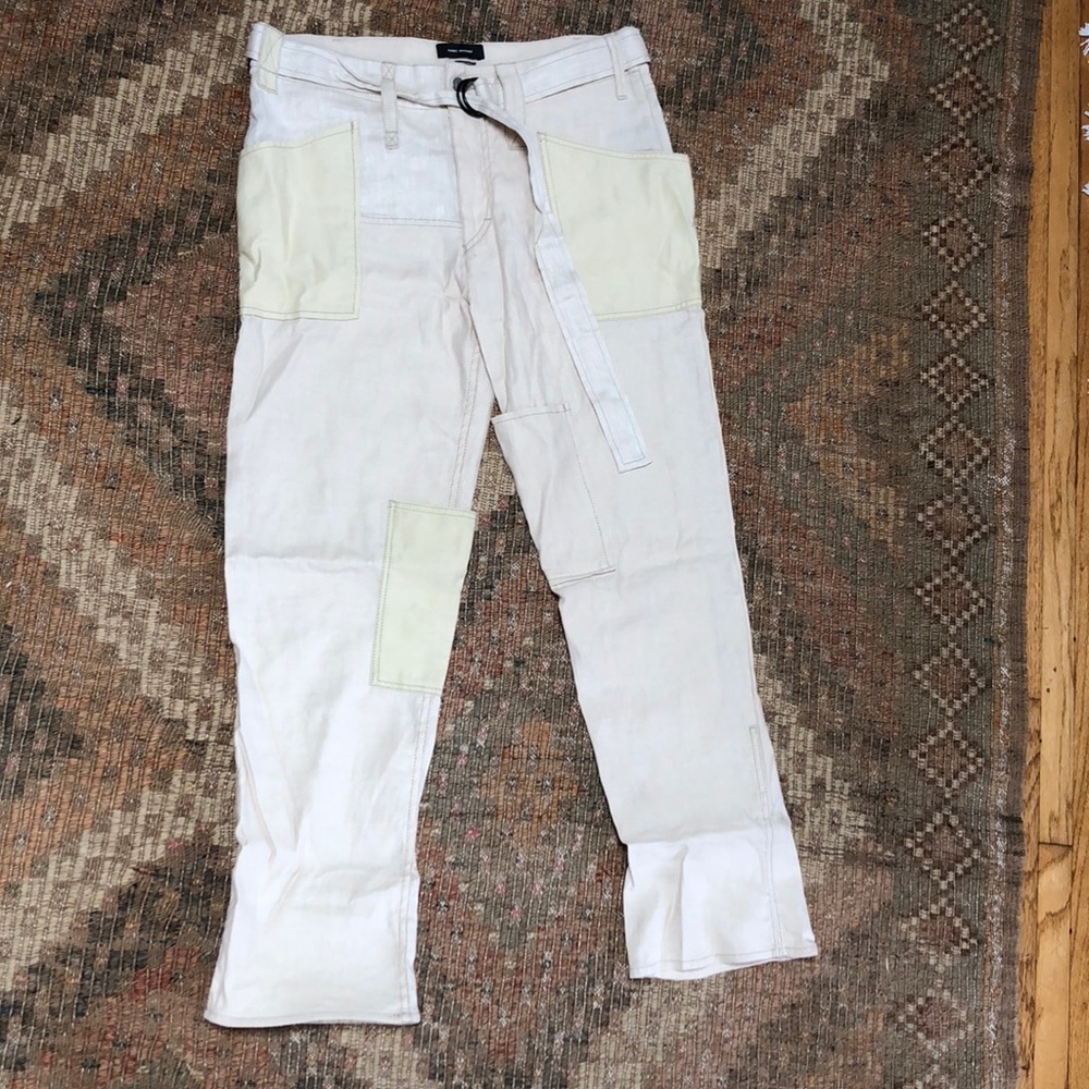 Isabel Marano Ivory tonal Cargo Pant